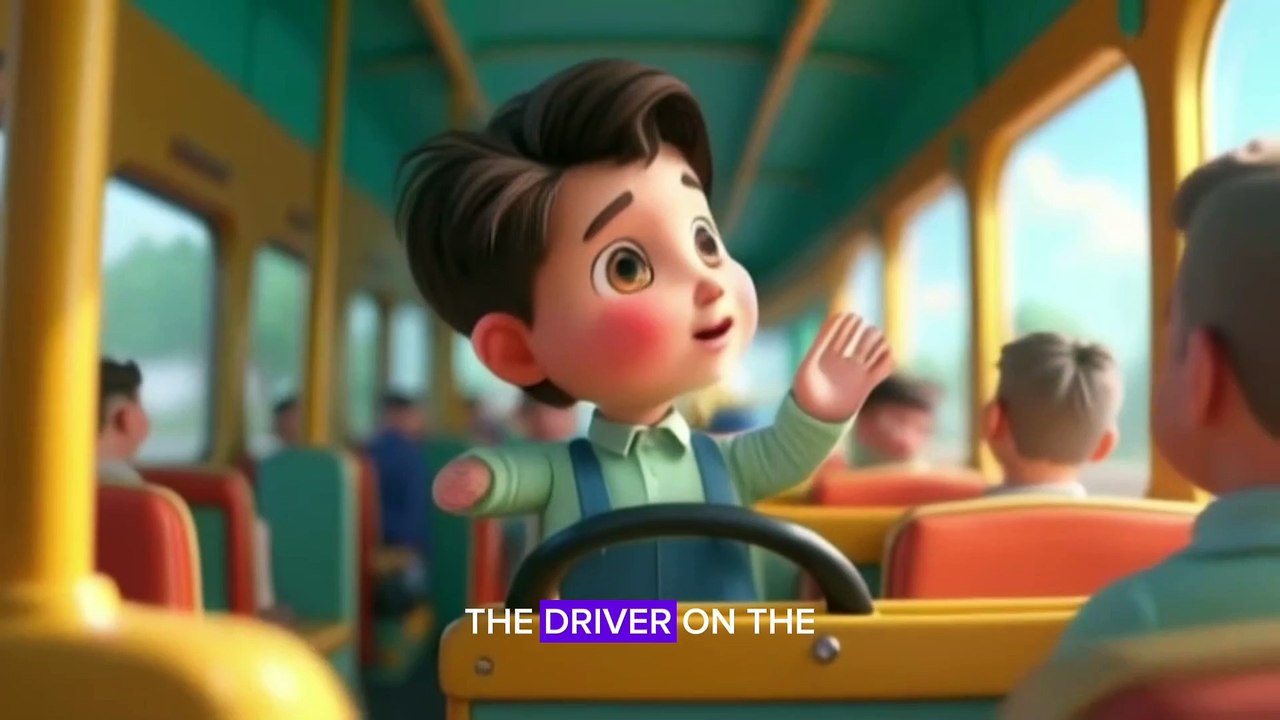 Wheel on the bus go round and round all through the town @abckidtv2