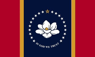 Flag of Mississippi. Bendera Mississippi. Mississippi Flag. Flag of Mississippi State. Bendera Negara Bagian Mississippi. Mississippi State Flag. Flag of State of Mississippi. State of Mississippi Flag. Bendera Misisipi. Bendera Negara Bagian Misisipi