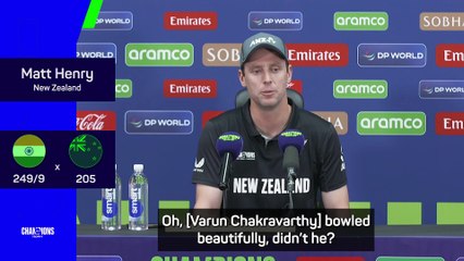 Henry hails the 'brilliant' Chakravarthy after New Zealand lose to India