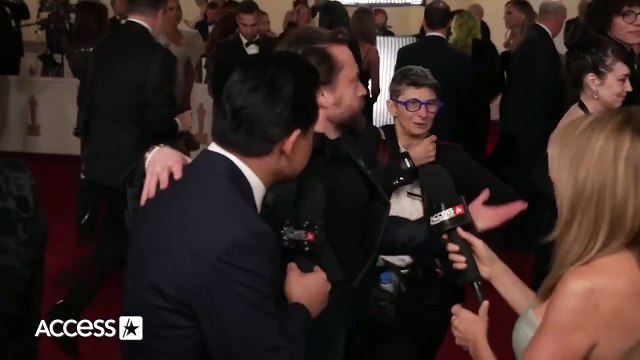 Kieran Culkin & Jesse Eisenberg Do SHOTS w_ Mario Lopez At 2025 Oscars Red Carpet