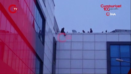 Hastane çatısında intihar girişimi