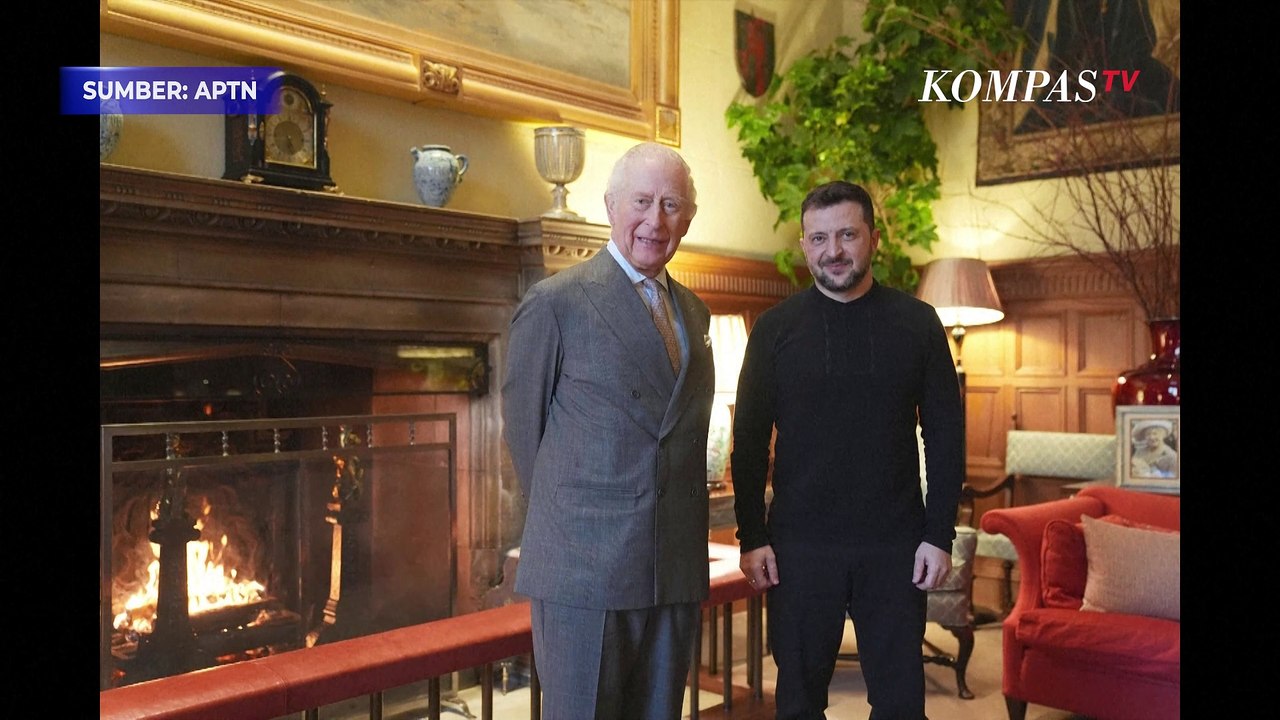 Ekspresi Zelensky Saat Temui Raja Charles III di Inggris