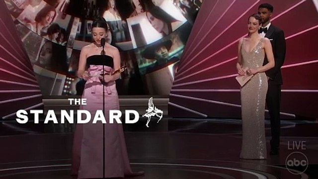 Demi Moore reacts to Mikey Madison's Best Actress Oscars speech