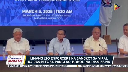 5 LTO enforcers na sangkot sa viral na paninita sa Bohol, na-dismiss na ayon kay DOTr Sec. Dizon