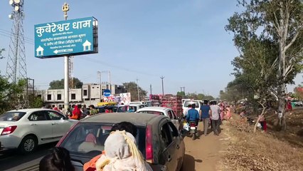 इंदौर-भोपाल हाइवे पर लगा जाम