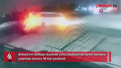Ankara'da yolcu otobüsü kaza yaptı
