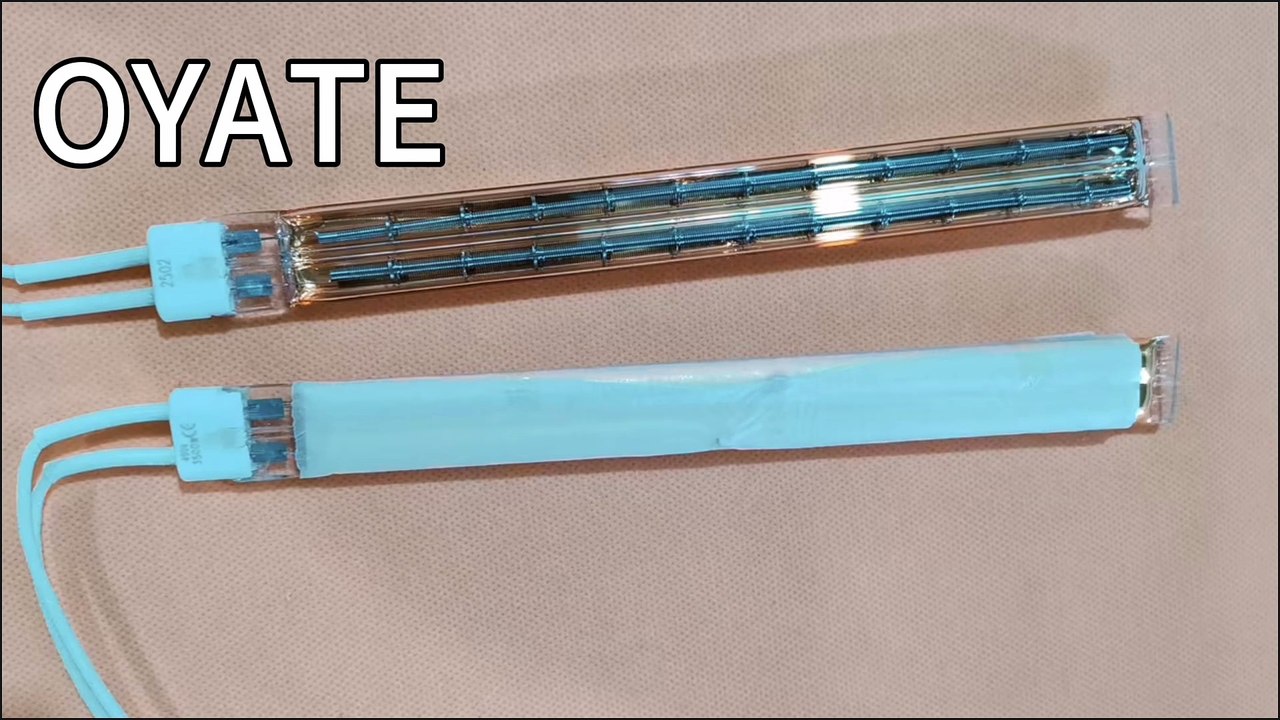 250mm 400v 3500w Gold coated twin tube halogen infrared heating lamps for oven curing