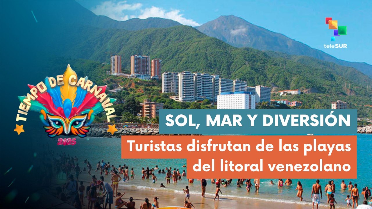 Venezolanos disfrutan de las playas del litoral central en estos carnavales
