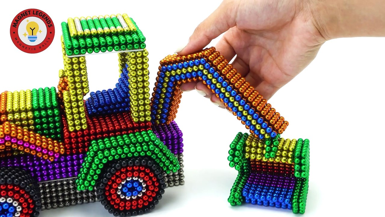 Built a Caterpillar 415F2 Wheel Loader with MAGNETIC BALLS!