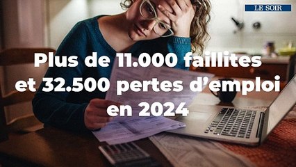 Plus de 11.000 faillites et 32.500 pertes d’emploi en 2024 : un record depuis dix ans