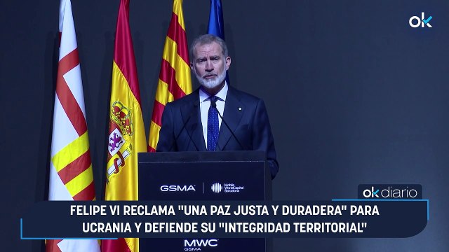 Felipe VI reclama una paz justa y duradera para Ucrania y defiende su integridad territorial