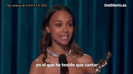 Zoe Saldaña, tras ganar el Oscar: "Soy una orgullosa hija de inmigrantes con sueños y dignidad"