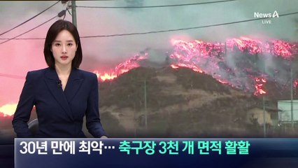 일본 30년 만에 최악의 산불…축구장 3천 개 면적 탔다