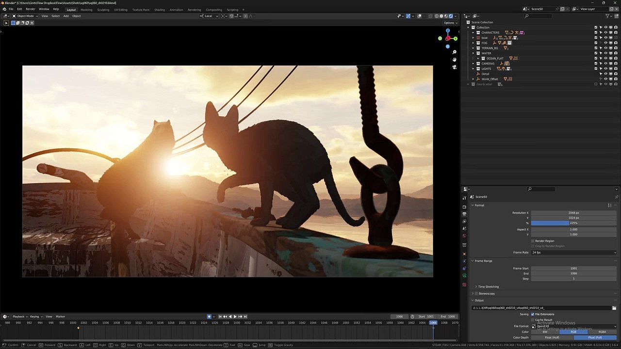 Animación 3D en 'Flow'