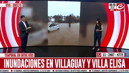 Temporal en Entre Ríos: inundaciones en Villaguay y Villa Elisa