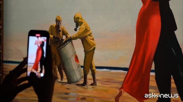 All'asta a Londra un capolavoro di Banksy: è uno dei suoi dipinti più ricercati