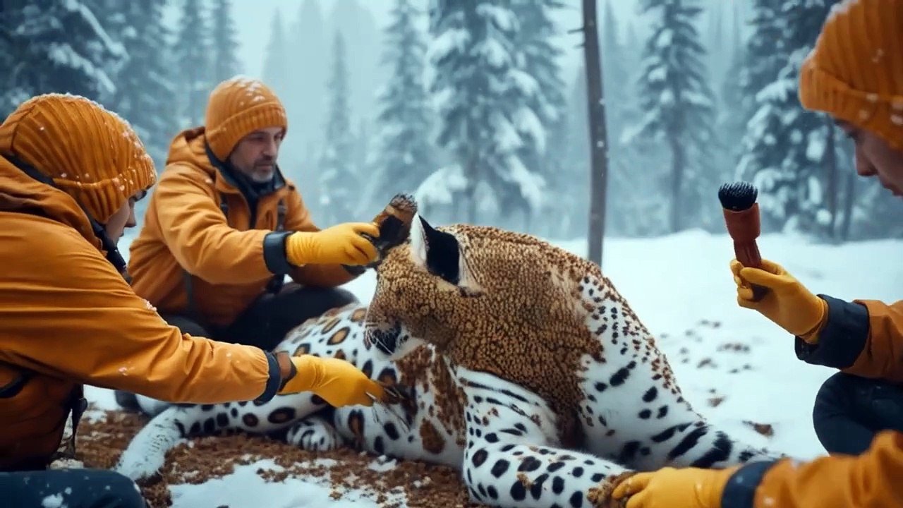 A Bee-tastic rescue adventure of polar leopard