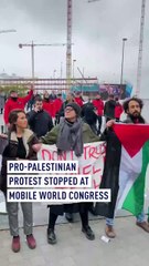 Pro-Palestinian Protest Disrupts Mobile World Congress in Barcelona ✊