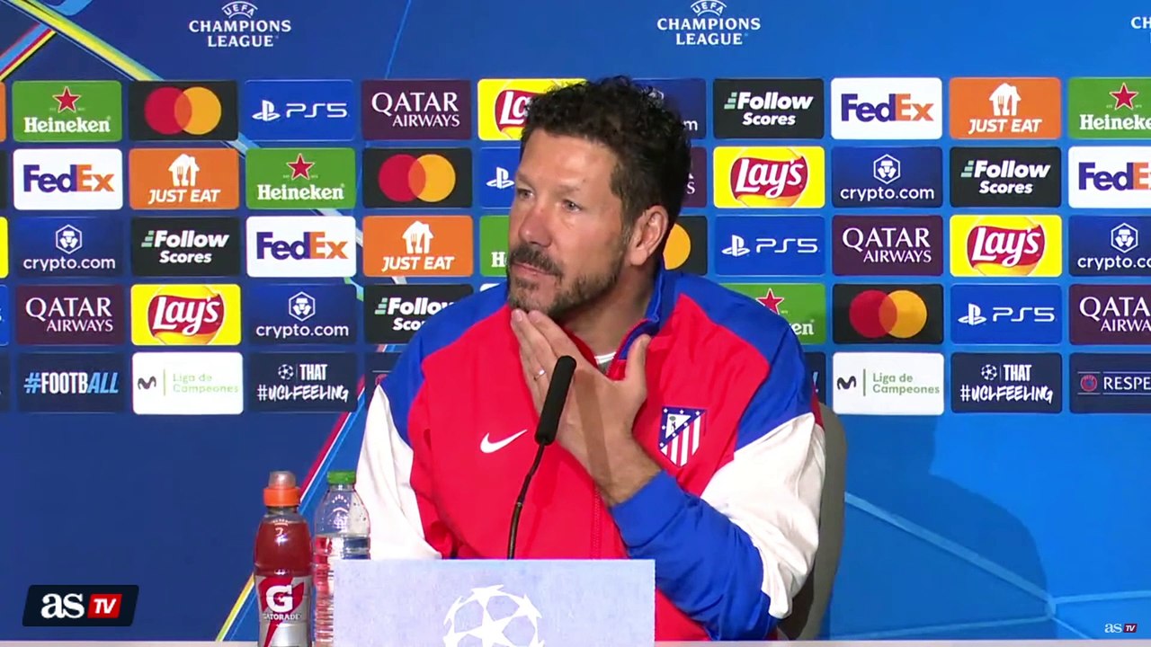 Rueda de prensa de Simeone, previa al Real Madrid vs. Atlético de Madrid de Champions League