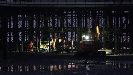 Watch as repair works are carried out at Worthing Pier