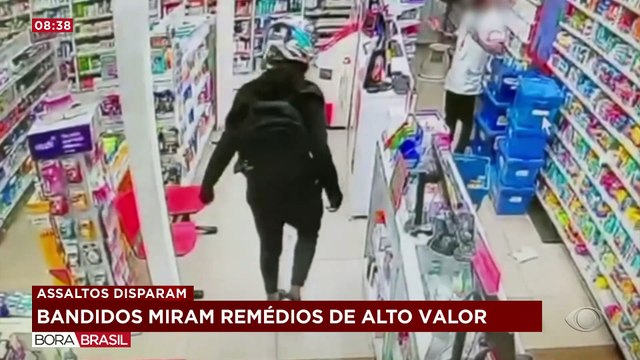 Assaltos em farmácias: bandidos miram remédios de alto valor