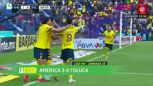 América sigue imparable y vence a Toluca antes de los Clásicos Nacionales