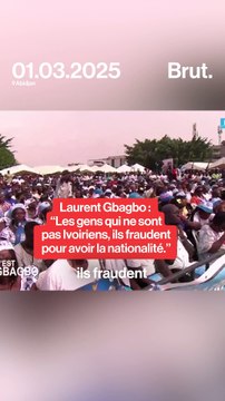 Laurent Gbagbo : Les gens qui ne sont pas Ivoiriens fraudent pour avoir la nationalité.