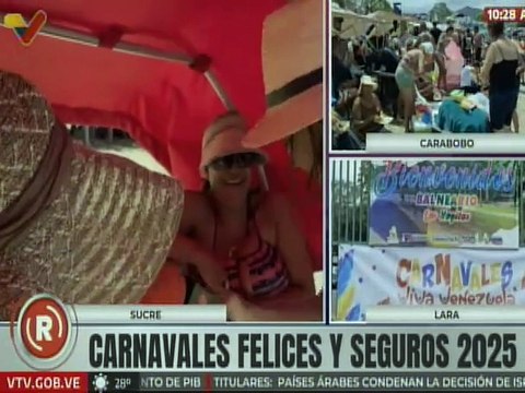 Sucrenses disfrutan de las playas de Cumaná en Carnavales Seguros 2025