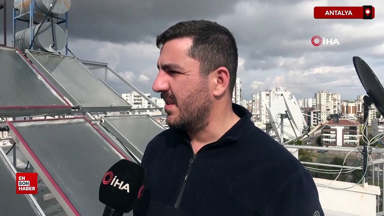 Antalya'da apartmana düşen yıldırım salonun ortasında koca bir delik açtı