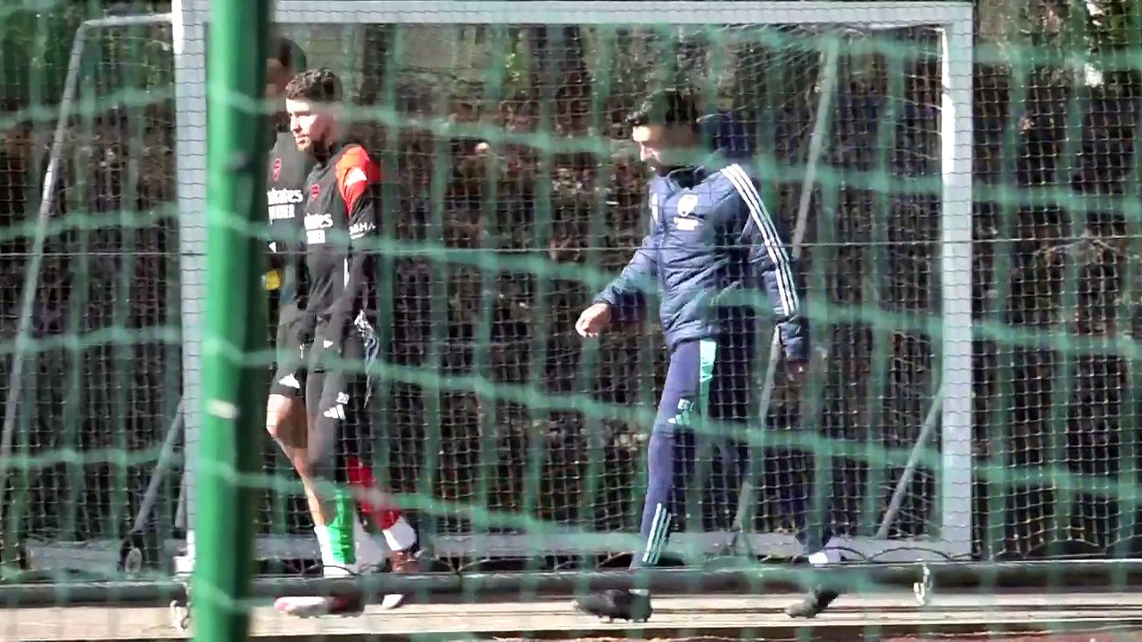 Arsenal final preparations ahead of champions league trip to PSV Eindhoven