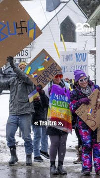 « Va skier en Russie », lancent des manifestants au vice-président américain J.D. Vance