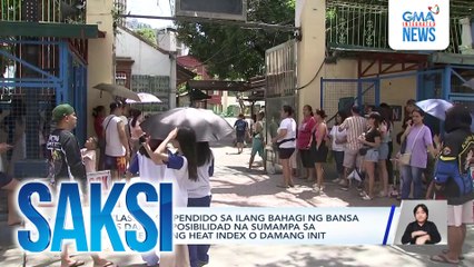 F2F classes, suspendido sa ilang bahagi ng bansa bukas dahil sa posibilidad na sumampa sa danger level ang heat index o damang init | Saksi
