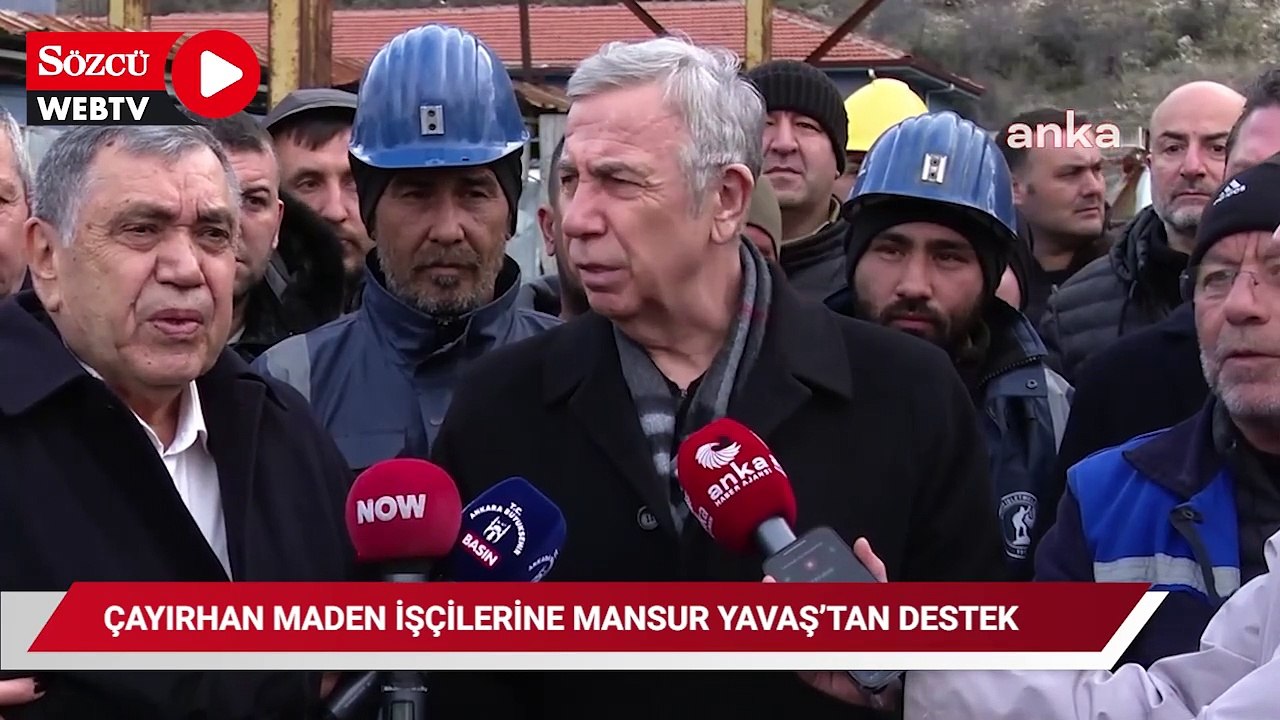 Özelleştirmeye karşı direnen Çayırhan Maden işçilerine Mansur Yavaş’tan destek