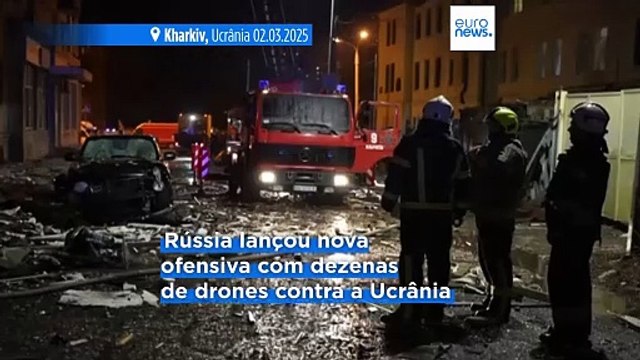 Guerra na Ucrânia: oito feridos em Kharkiv após nova ofensiva russa com mais de 80 drones