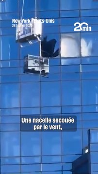 Manhattan : Deux laveurs de vitres menacés par les rafales de vent au 78e étage d'un building