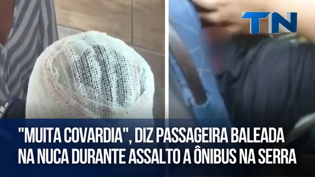 Passageira leva tiro na nuca durante assalto a ônibus do Transcol na Serra