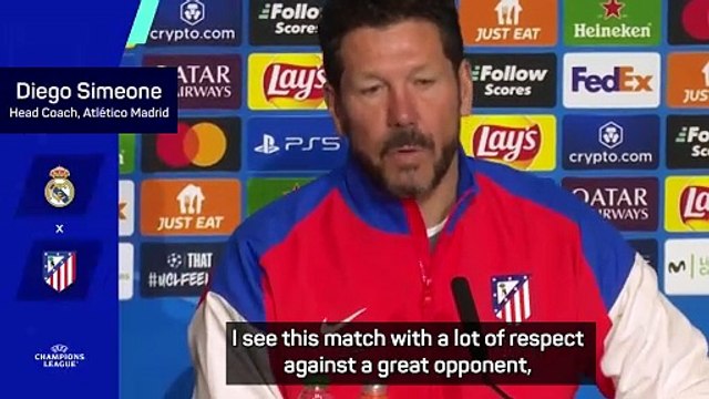 Simeone looks ahead to 'spectacular' Madrid derby