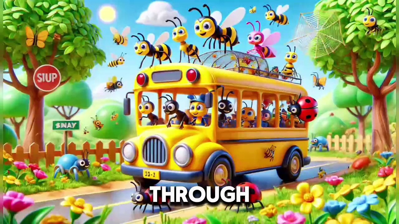 Wheels on the bus | Insects on the bus