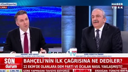 Sırrı Süreyya Önder, Devlet Bahçeli’nin kendisine “Daha barış halayı çekeceğiz” dediğini söyledi