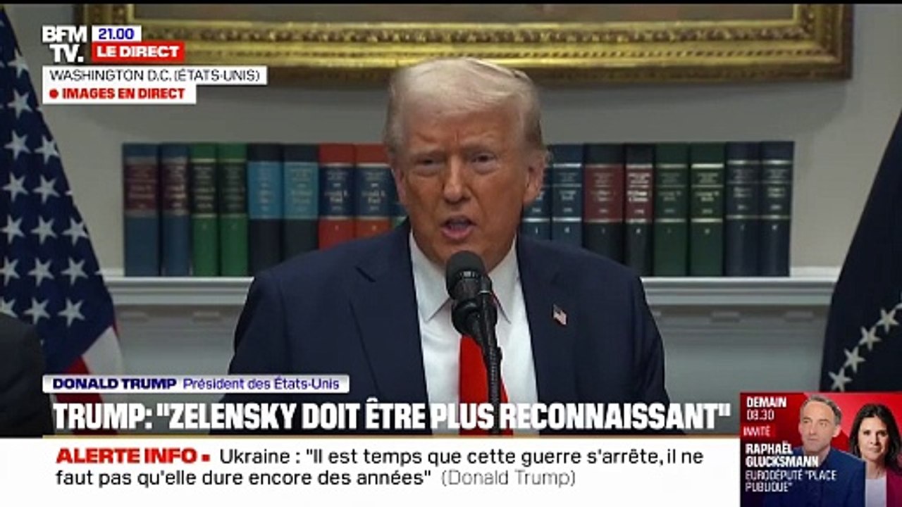 Négociations de paix en Ukraine: "Il faut que tout le monde se rassemble pour trouver un accord", déclare Donald Trump