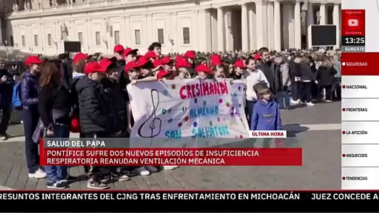Papa Francisco sufre dos episodios de insuficiencia respiratoria aguda, informa el Vaticano