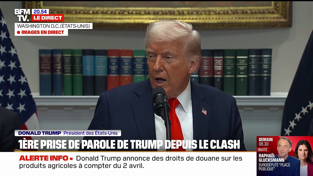 La première prise de parole de Donald Trump depuis le clash avec Volodymyr Zelensky