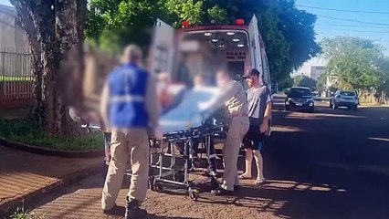 Idoso ferido com serra mármore é socorrido na Rua Marechal Deodoro