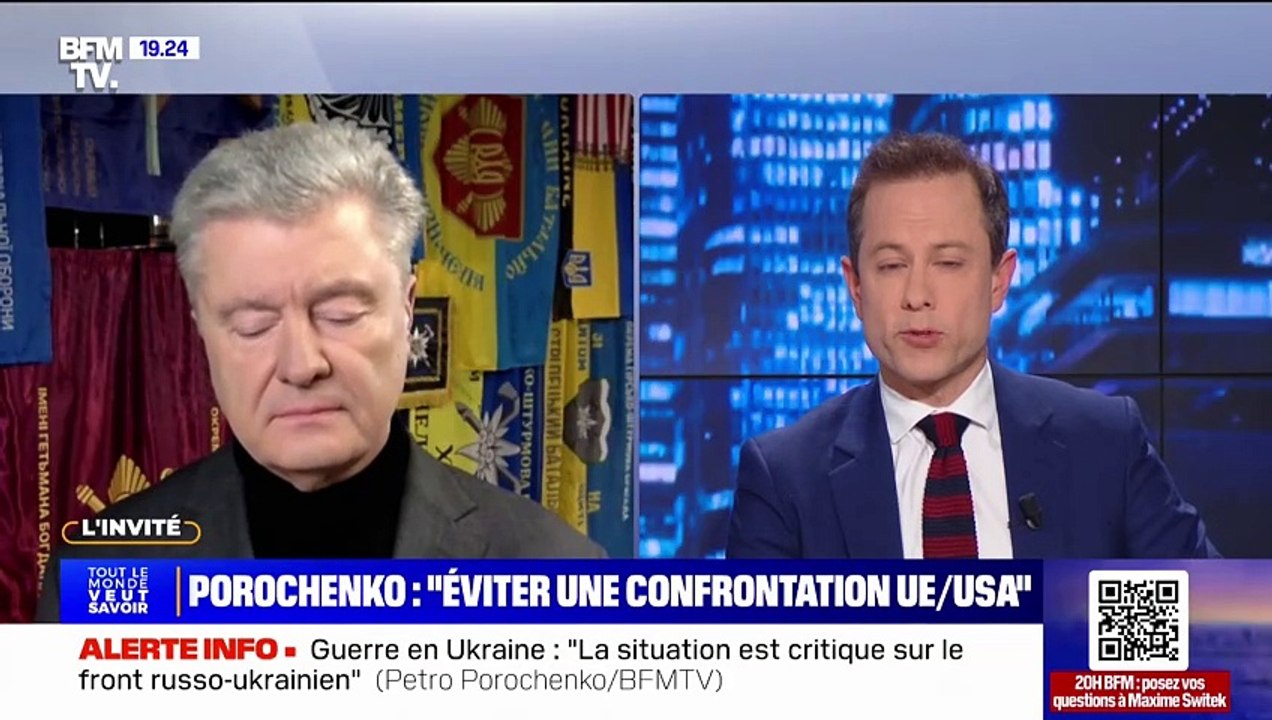 Démission de Volodymyr Zelensky: "C'est le peuple ukrainien qui tranchera", déclare Petro Porochenko