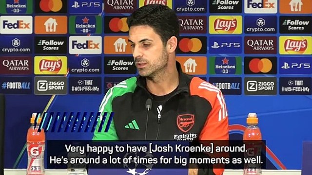 Arteta speaks about owners visit to training ground ahead of PSV tie