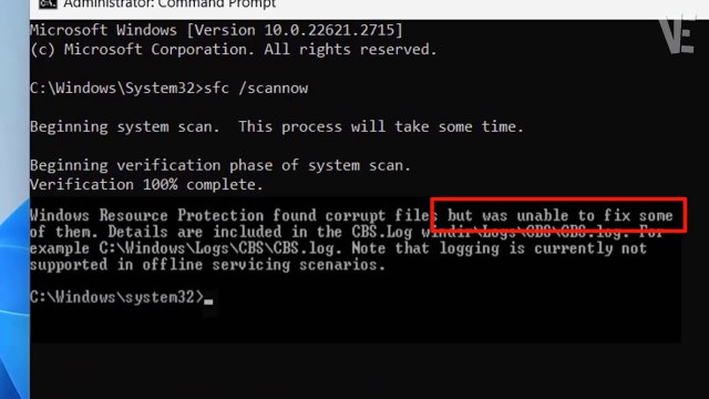 Solved - Windows Resource Protection found corrupt files but was unable to fix some of them Error Sfc /scannow
