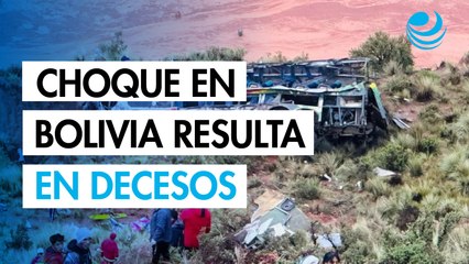 Autobús se desbarranca en Bolivia tras chocar contra camioneta; reportan 31 muertos