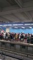 Farra na estação Central de metrô