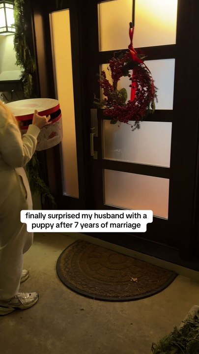 Husband's Face Lights up as Wife Surprises Him With Sweet Little Puppy