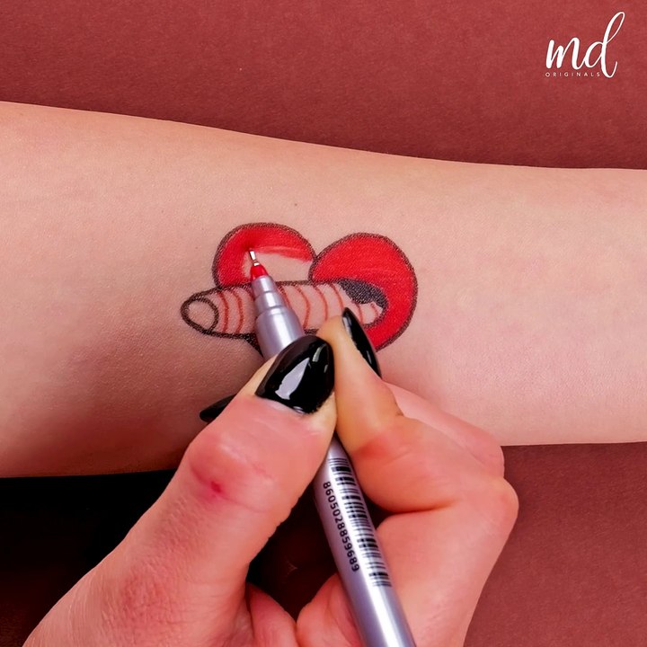 Easy fake tattoo ideas! 🖋️💡